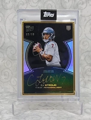 2023 Topps Now Rookie Campaign CJ Stroud RC Gold Frame Auto /99 #CJRC-2A - Image 1 of 2