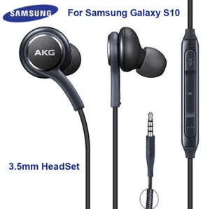 AKG Samsung EO-IG955 Earbuds Headphones Earphones Earbud Mic BLACK 3.5mm NEW - Imagen 1 de 1