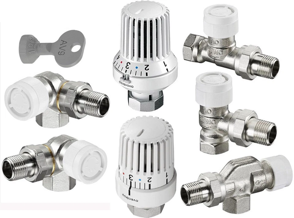 Oventrop AV9 Thermostatventil 3/8 1/2 3/4 Winkel-Eck Durchgang Axial Heizkörper
