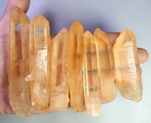 7pcs Natural Pink Clear Quartz Crystal Stone Point Wand Mineral Specimen - Imagen 1 de 12