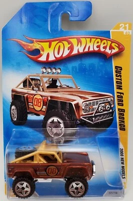 CUSTOM FORD BRONCO Brown 2008 Hot Wheels #21 New Models Mattel - Image 1 of 4