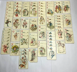 JUEGO DE CARTAS VINTAGE MCLOUGHLIN BROS. “LOGOMAQUIA O GUERRA DE PALABRAS” NIÑOS VICTORIANOS - Imagen 1 de 3