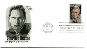 4892 Charlton Heston, Legend of Hollywood 2014, ArtCraft, FDC - Picture 1 of 1