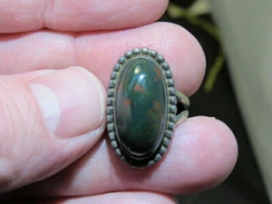 anello con pietre di sangue in argento sterling nativi americani - Foto 1 di 6