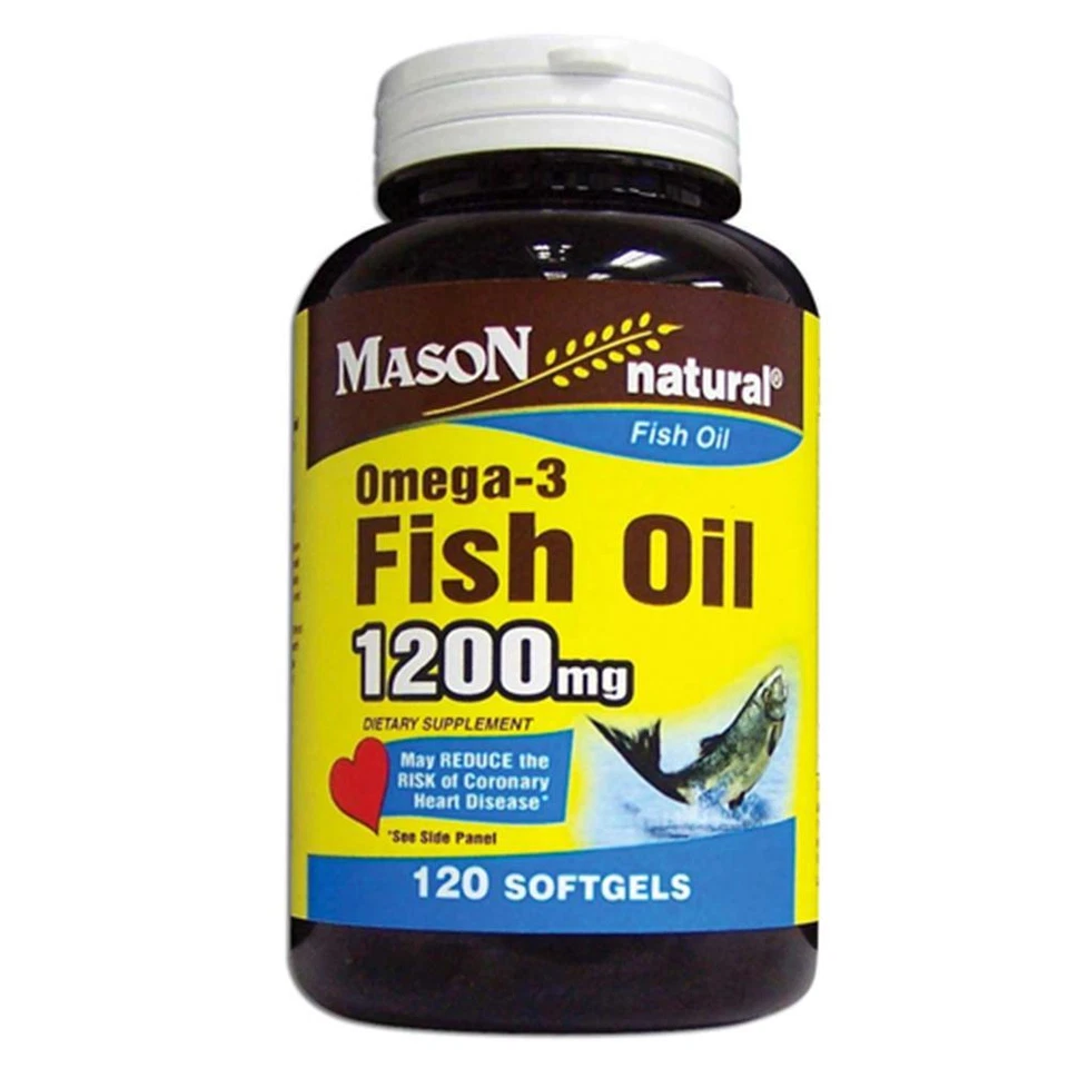 Mason Natural Fish Oil 1200 MG Omega-3 Softgels 120ct 311845149220t765