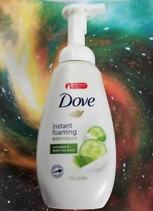 Dove Cucumber & Green Tea Instant Foaming Body Wash Shower Gel 13.5 fl oz 400 ml
