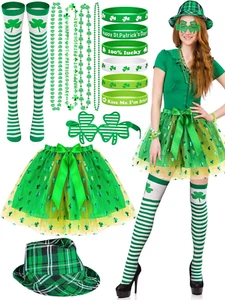 14 Pcs Women St. Patrick'S Costume St Patricks Day Accessories Female Irish Lepr - Picture 1 of 12