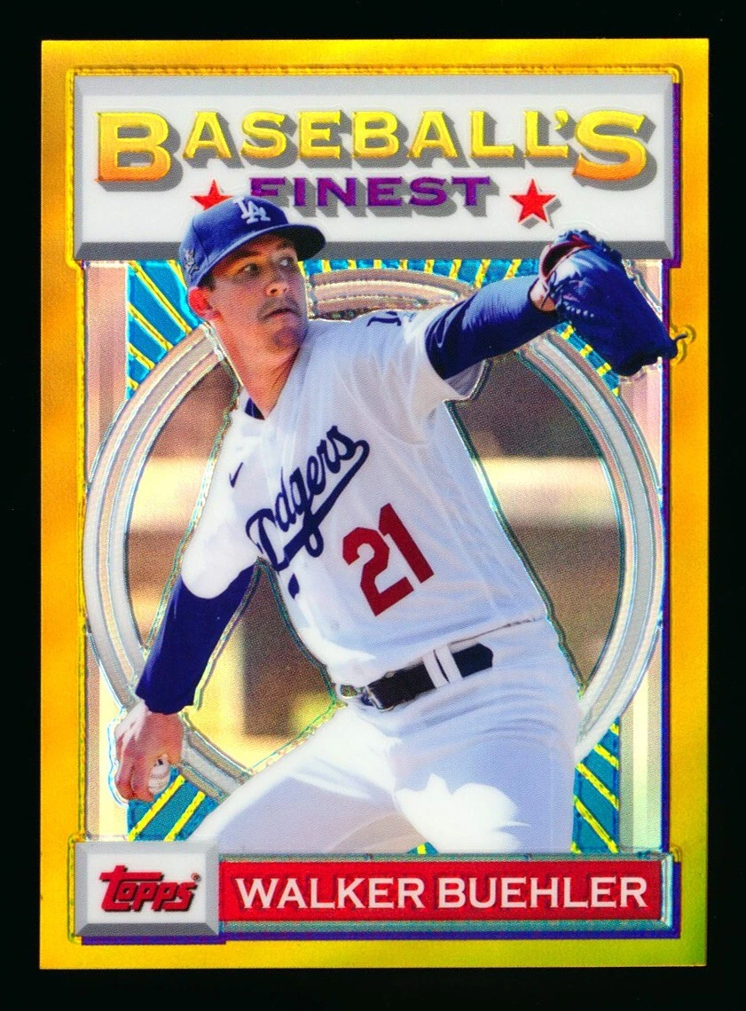 2020 TOPPS FINEST FLASHBACKS WALKER BUEHLER 1993 GOLD REFRACTOR DODGERS #49/50!