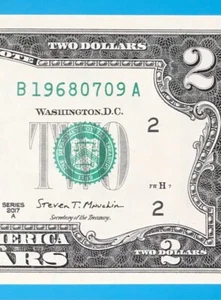 1968 July 9 : B 19680709 A BIRTHDAY Note $2 Two Dollar Bill *Uncirculated* - Picture 1 of 3