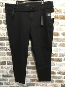 NEW~ Stitch Star Missy Size 20 Black Darted Skinny Ankle Stretch Belted Jeans - Picture 1 of 6