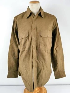 U.S. WWII Shirt, Flannel, OD, used - Picture 1 of 12