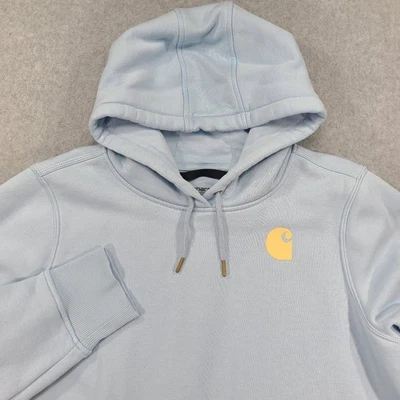 Carhartt Pullover Hoodie Women's XL 16-18 Moonstone Blue Relaxed Fit Sweatshirt - Image 1 of 4