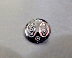 Black Glass Button - Turned Pattern (4933A) - Picture 1 of 4