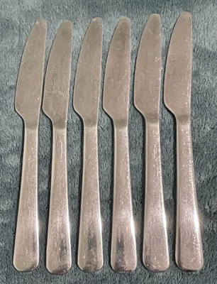 6 IKEA DRAGON? CUCHILLOS DE CENA CUBIERTOS DE ACERO INOXIDABLE BRILLANTE Foto 1 de 3