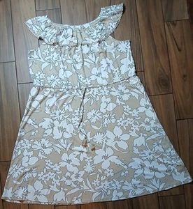Isaac Mizrahi Live! Schulterfreies Damenkleid Übergröße 3X hellbraun Blumenmuster - Bild 1 von 12