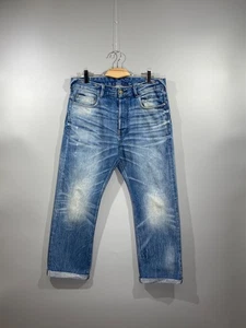 G-STAR RAW Men's Selvedge Buckle Back Distressed Faded Denim Jeans Size W34 L30 - Picture 1 of 22