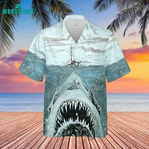 Oce Shark Jaws Sommerhai Wildnis 3D HAWAII SHIRT Weihnachtsgeschenk Bestpreis - Bild 1 von 3