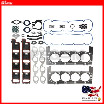 Head Gasket Set Fits 01-07 Chevrolet Silverado Suburban GMC Sierra Yukon 8.1L Foto 1 de 4