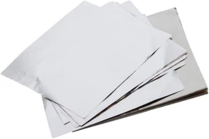 6X6 Inches Aluminum Foils Paper Chocolate Candy Wrapping/Packing Sheets, Silver, - Picture 1 of 4