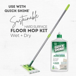 Quick Shine 27 oz. Floor Finish Protects Hardwood Tile Laminate Vinyl & Stone - Picture 1 of 8