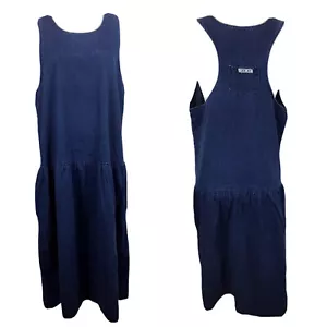 Vintage "CHEROKEE" Sleeveless Long Jean Dress Women's Size M 1 Pocket back - Picture 1 of 12