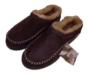 Zigzagger Men's Fuzzy Microsuede Moccasin Style Slippers Indoor/Outdoor  M  9/10 - Picture 1 of 5