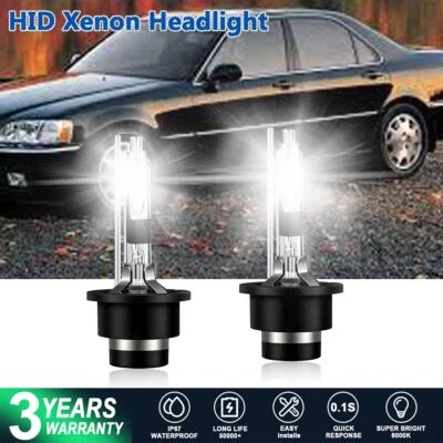 Kit de conversión de bombillas de faros para Acura RL 1999-2004 D2R HID blanco 6000K Foto 1 de 4