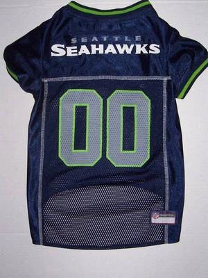 SEATTLE SEAHAWKS NFL FOOTBALL DOG PET JERSEY SHIRT SZ LARGE - Image 1 of 2