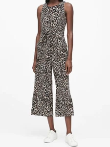 Nuevo con etiquetas Banana Republic $149 Estampado en animales Pierna ancha Recortada Talla 00P, 0P, 20 - Imagen 1 de 1
