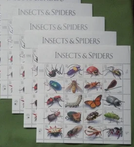 Four Sheets x 20 = 80 Of INSECTS and SPIDERS 33¢ US Postage Stamps USA 3351 a-t - Picture 1 of 6