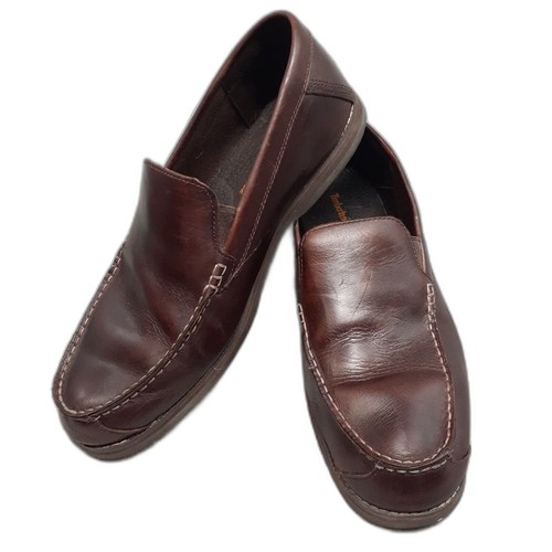 Mocassino uomo Timberland bluffton taglia 10 veneziano slip on pelle marrone moc