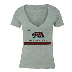 California Republic State T-Shirt Native American Bear Flag West Cali TShirt - Picture 1 of 1