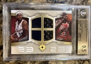 Gold /50 Ultimate Collection Michael Jordan LeBron James Jersey Patch BGS 9.5 ๐ - Picture 1 of 4