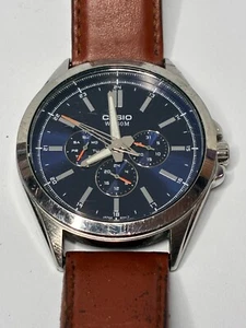 Working Vintage Men's Silver Casio MTP-SW300 Quartz Watch GP - Picture 1 of 9