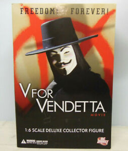 V for Vendetta 1/6 scale Deluxe Movie Collector Figure DC Direct 2009 Completo