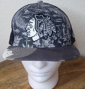 Chicago Blackhawks NHL 9Fifty New Era Hat Snapback Cap Men Gray Black Trop Camo - Picture 1 of 9