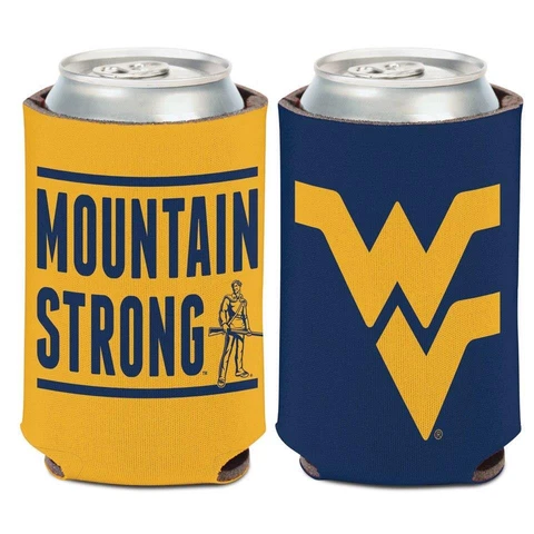 West Virginia Mountaineers 12oz Slogan Can Cooler [NEW] Beer Coozie Koozie Drink Cover