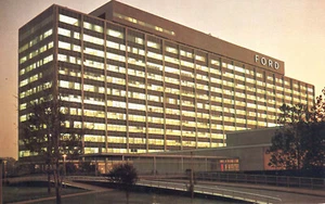 Ford Motor Central Office Night View Postcard  Dearborn Michigan  Architecture - Picture 1 of 1
