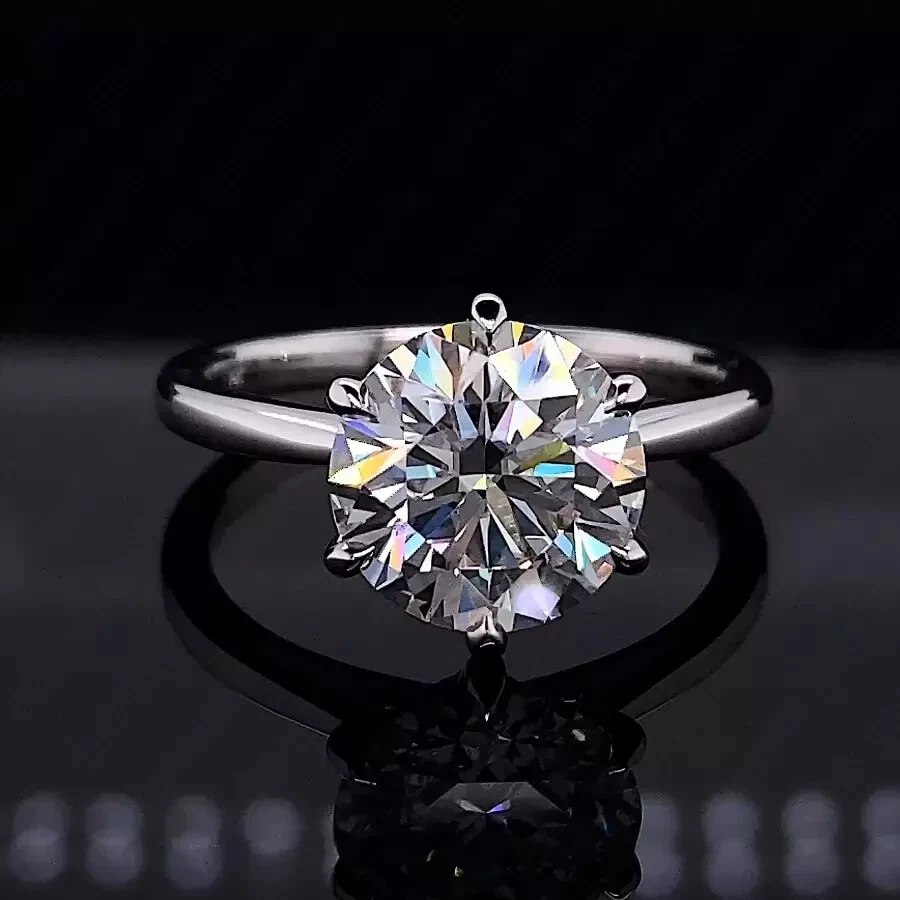 Certified 2Ct Solitaire Diamond Cathedral Engagement Ring White Gold Lab Grown - Image 1 of 4