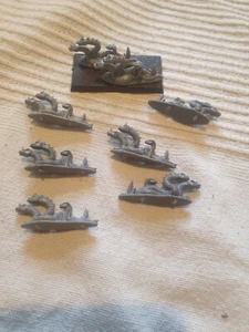 Warhammer 40K Hombres Lagarto Serpiente Base Decoraciones x 8 - Imagen 1 de 1