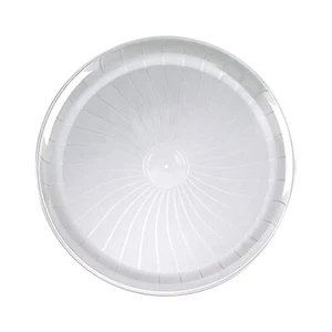 Bandejas para servir de plástico desechables redondas transparentes o blancas Pavilion 24 piezas - Imagen 1 de 9