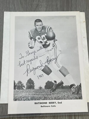 🔥 Raymond Berry • 1967 Baltimore Colts Photo & Letter Signed Auto Autograph HOF - Image 1 of 4