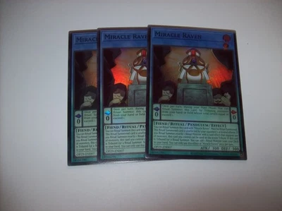Yugioh X3 OTS Tournament Pack 29 OP29-en007 Miracle Raven NM Playset Free Ship - Image 1 of 3