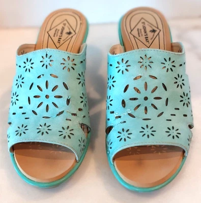 Sandalias de tacón de cuña para mujer St. John's Bay Cora verde claro talla 10 Foto 1 de 4