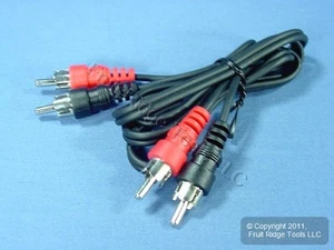 Leviton 3ft Audio Stereo Video Dub Transfer Patch Cable RCA Plug Shielded C5451 - Picture 1 of 4