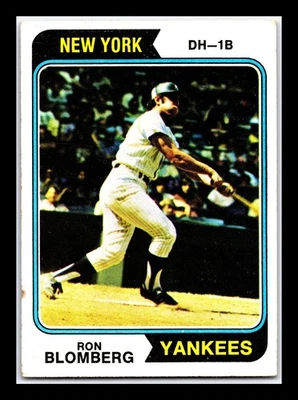 1974 Topps #117 Ron Blomberg New York Yankees - Image 1 of 2