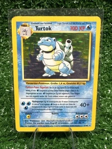 Vintage Pokémon Base Set Blastoise Holo German Turtok Holo 2/102 MP WOTC 1999 - Picture 1 of 11