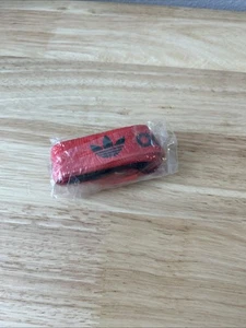 ADIDAS Keychain Lanyard (Red with Black Lettering) NEW - Picture 1 of 6