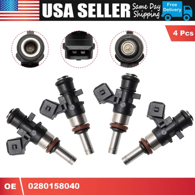 4X 980cc Fuel Injectors 0280158040 For Chevrolet Camaro Cadillac CTS Pontiac G8 - Image 1 of 4