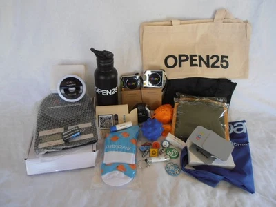 Ebay Open25 Abierto 2025 Swag Lote Bolso Postal Escala Cinta Medida Vaso Más Foto 1 de 4